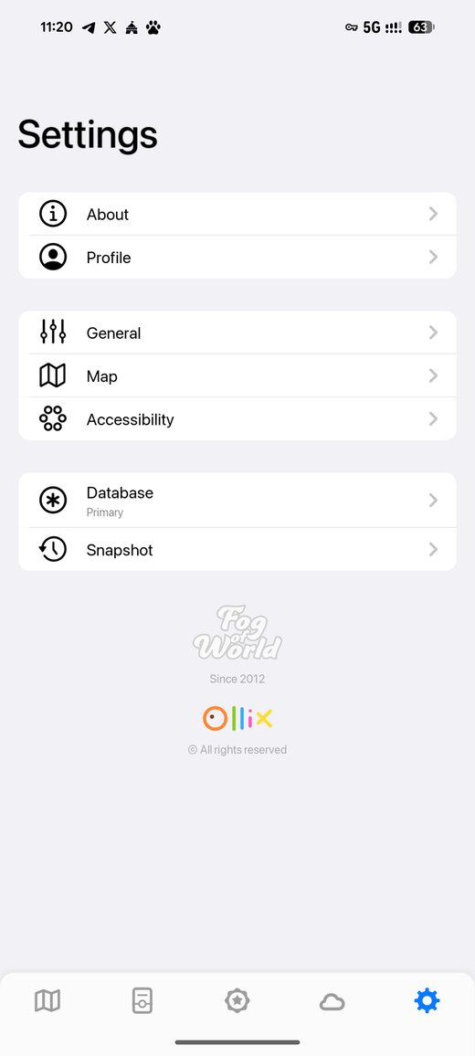Settings → Snapshot